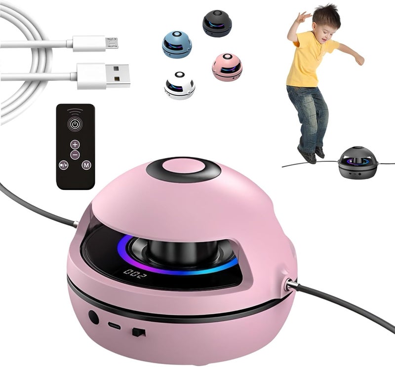 Smart Jump Rope Machine, Electric Music Jump Rope, Smart Counting, 1-10 Speed Levels, Bluetooth Remote Control, Parent-Child Interactive for Family Fun - Image 1